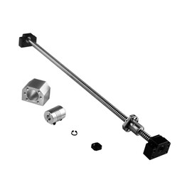 CHUANGNENG Ball Screw CNC Parts SFU1605 ballscrew 16mm 1550mm with Metal Deflector Ball Screw nut BK/BF12 End Supports Ball Nut Housing 1pcs Coupler with end Machining,Length Approx 61.02inch