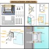 Alise Glass Shower Door Hinges, 90 Degree Hinges for Bathroom