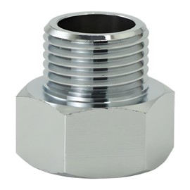 1/2" x 7/8" Male-Female Pipe Adapter 15/16" Connector Splitter – for Ice Makers, Dishwashers, Shower Hoses, Faucets, Glass Washers, Toilet Tanks – Brass Extension Connector