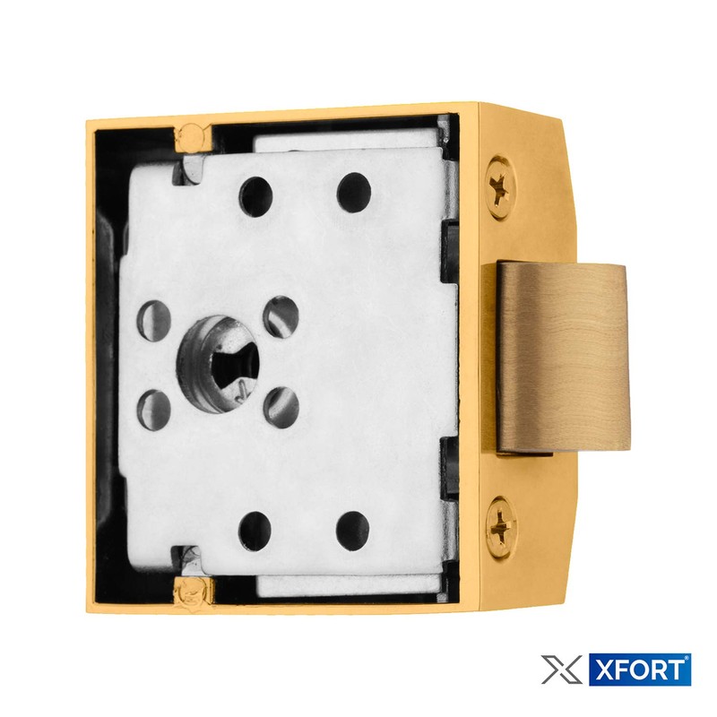 XFORT® Narrow Deadlocking Night Latch 40mm, Complete with Rim Cylinder