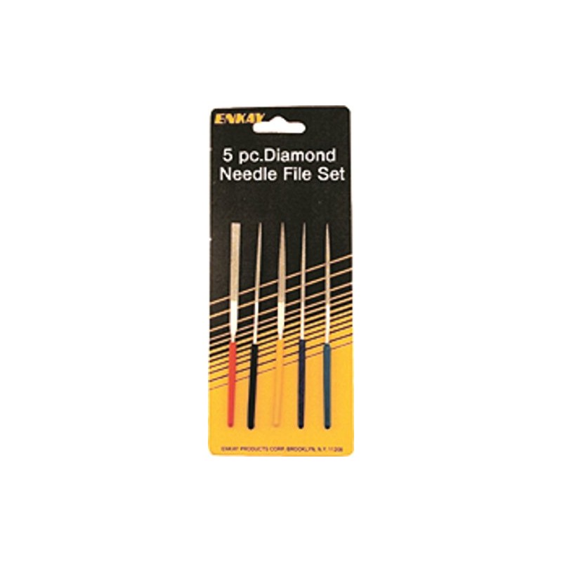 Enkay 445-C Mini Diamond File Set, Carded, 5-Piece