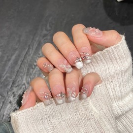 [Overseas] Nail art handmade nail patch luxurious cat eye styling ice cube three-dimensional L/Ellipse in the Moon Plate 4ea