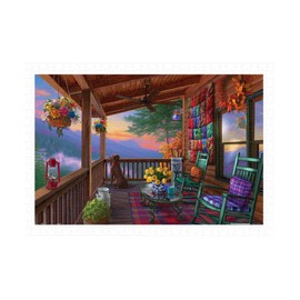 PieceRelax Plastic Jigsaw Puzzles for Adults 600 Pieces - Bigelow Illustrations - Mountain View Most Satisfying Table Games and Gifts No Puzzle Mat Required [H3570]