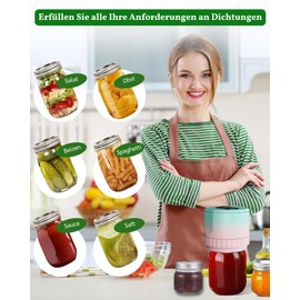 JanYoo Electric Vacuum Sealer Mason Jar Vacuum Sealer Kit, Electric Jar Vacuum Sealer for Wide and Normal Opening, Auto Stop Vacuum Sealer for Sauces, Jams and Food