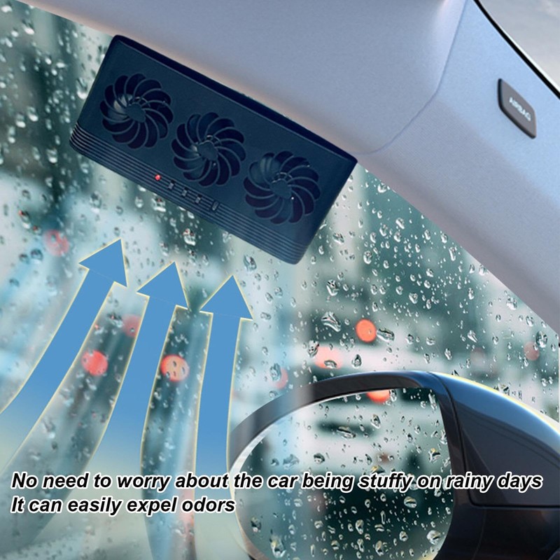 Car Window Fan - Solar Auto Cooling Exhaust Cycle Fan
