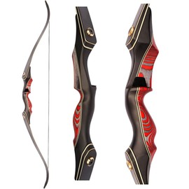 PMZ Recurve Bow and Arrow, Newset Professional Aldults Archery Hunting Bow, 60'' Wooden Takedown Bow, for Youth Beginners to Advanced Outdoor Practice & Hunting, Right Hand, 60 lbs