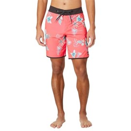 Quiksilver Men's Standard Surfsilk Scallop 19 Boardshort Swimtrunk, Fiery Coral 234, 30