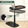 YunMeoCool Adjustable Height C Shaped Side Table, Couch Tables That
