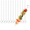 com-four® 12x Schaschlikspieße aus Edelstahl - 24 cm lange Fleischspieße