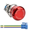 APIELE 19mm Metal Emergency Stop Push Button Swicth Latching 12-250V
