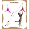 Pawaboo Feather Teaser Cat Toy, Interactive Feather Wand Cats Toy