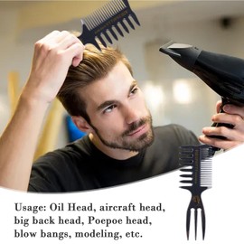 Styling Hair Comb For Men, Retro Oil Head Hair Brushes, Wide Large Tooth, Slick Back Hair Brush, Retro Oil Head, Men's Styling Comb For Salon Barbers, Men Boy Gentleman