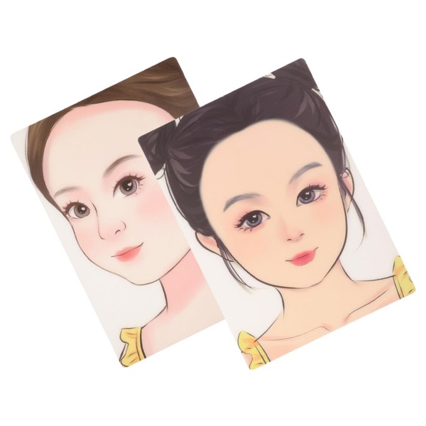 OATIPHO 2Pcs Reusable Face Paint Practice Board for Washable Makeup