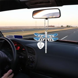 Dragonfly Car Hanging Ornament, Dragonfly Pendant Interior Rearview Mirror Decoration,Car Rear View Mirrior Hanging Accessories,Automotive Hanging Ornament for Car, Window, Door,Keepsake Gift