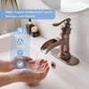 BWE Copper Bathroom Faucet Antique Brass Sink Vanity Bath Restroom