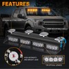 XRIDONSEN Emergency Dash Strobe Lights Amber Safety Flashing Warning w/Digital