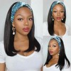 Headband Wig Human Hair For Black Women Bob Wigs Glueless