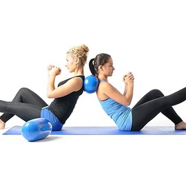 Pezzi® Mini Eggball® 2x Partner Combo Diameter 18 cm Length 36 cm Yoga Pilates Blue