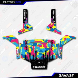 Factory EFX Inc CMYK Savage Camo Graphics kit fits Polaris Rzr170 RZR 170 2010-2021