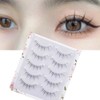 Poemtian 5 Pairs False Eyelashes Manga Lashes Japanese Style Little