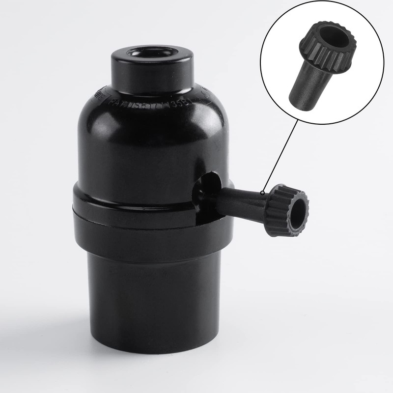 DiCUNO Light Lamp Turn On/Off Switch Knobs Replacement, Black, Standard