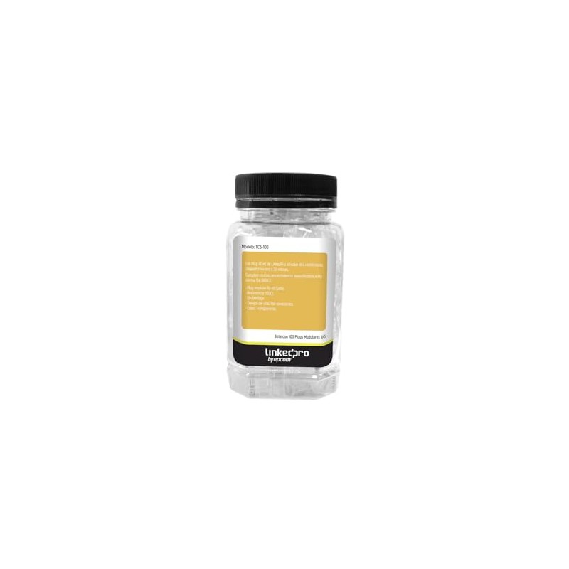 Linkedpro Bote con 100 Piezas de Plug Modular RJ45 Cat5e
