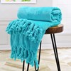 BYTIDE Throw Blankets Couch Cover Flannel Fleece Throw with Braided