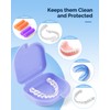 JMU Retainer Case with Vent Holes, 4Pcs Denture Case, Orthodontic