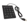 Wired Number Pad 18 Keys Ergonomic USB Plug and Play