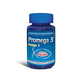 Promega, Omega 3 | Aceite Puro De Salmón Noruego Con Triglicéridos Epa Y Dha | Apoyo Cardíaco, Cerebral Y Articular | Cuidado Del Corazón | 60 Cápsula