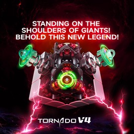 XMDCuber QY Toys Tornado V4 M Flagship Speed Cube 3x3 Magnetic Stickerless, Tornado V4 Magnetic Core Cube 3x3x3 Suitable for Professional Competitions (Flagship Magnetic Core)