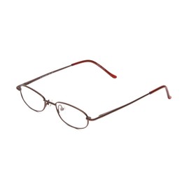 Calabria Metal Flex KIDS 1001 Oval Reading Glasses +2.50 Shiny Dark Brown Girls 43mm