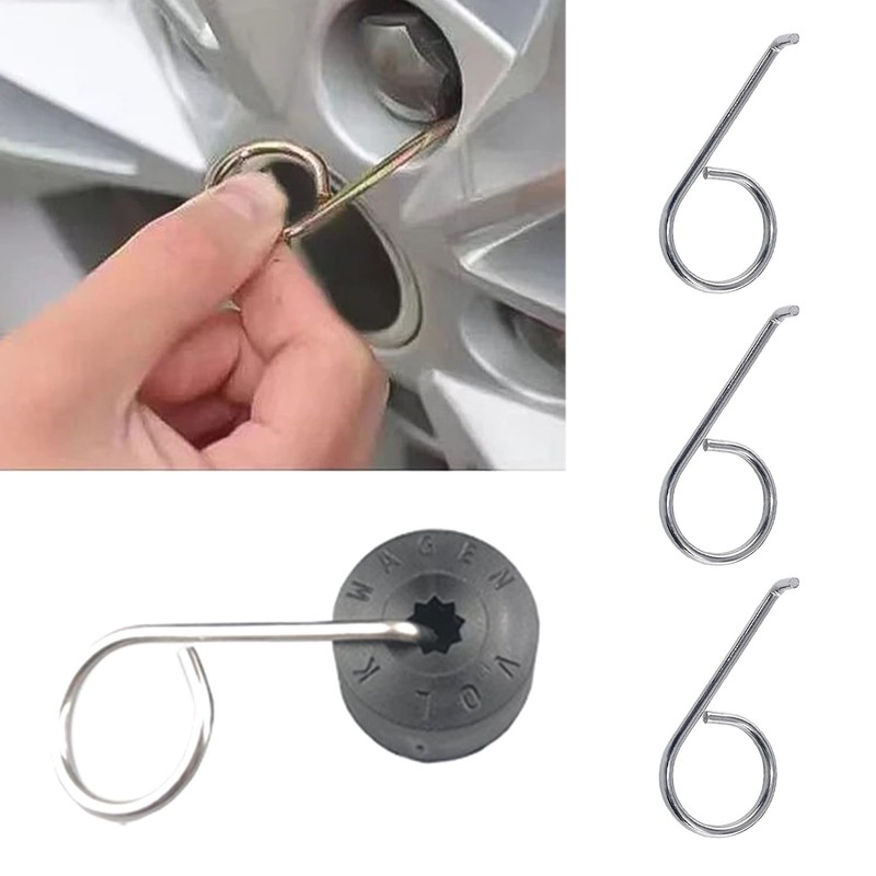 TYGFRT 6 Piece Wheel Cap Puller, Wheel Bolt Cover, Wheel