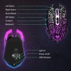 LuLabboard Wireless Gaming Mouse RGB 2400DPI Rechargeable Silent 6-Button -