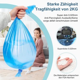 PARPAT Nappy Bin Refill Cassettes, Pack of 12, Nappy Bin, Refill Film, Sealing, Toughness, 4.5 m Nappy Bucket, Odour-Proof, Compatible with Most Nappy Pails, for Litter Locker Refill Cassette