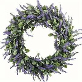 Artificial Lavender Flower Wreath Door Garland Wedding Window Christmas Decoration