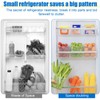 Cisolen 6 PCS Refrigerator Door Organizer Box, Clear Refrigerator Organizer
