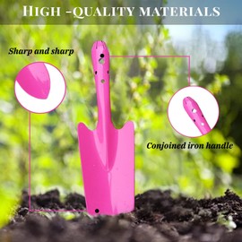 Garden Trowel for Digging and Planting, Mini Colorful Metal Hand Shovel, Small Trowel Set Garden Tools for Flower Soil Planting Digging Transplanting Ideal Gardening Gift for Kids