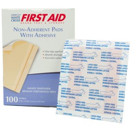Economy Non-Stick Adhesive Pads with Adhesive, 3" x 4"