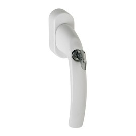 HOPPE Atlanta Secu100 + Secustik Window Handle 7/40 mm Aluminium Traffic White Lockable