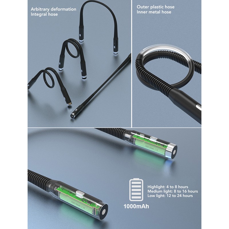 LED Neck Reading Light 3 Colors 3 Brightness Levels Bendable