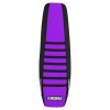 Enjoy Mfg 1994-1998 Kawasaki KX125/250 gripper seat cover BLACK/PURPLE/BLACK rib