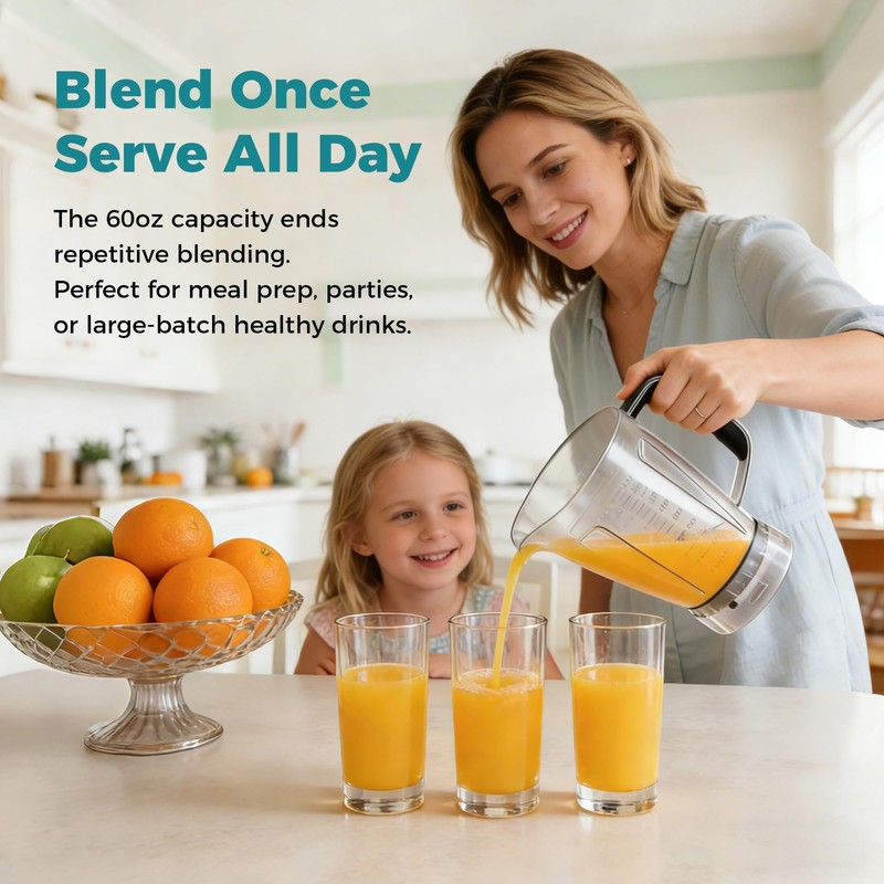 DUMOS Smoothie Blender for Kitchen with 6 Blades, Personal Blender