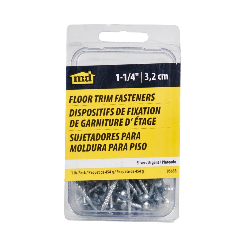 M-D Building Products Steel Floor Screw Nails Silver | 1-1/4