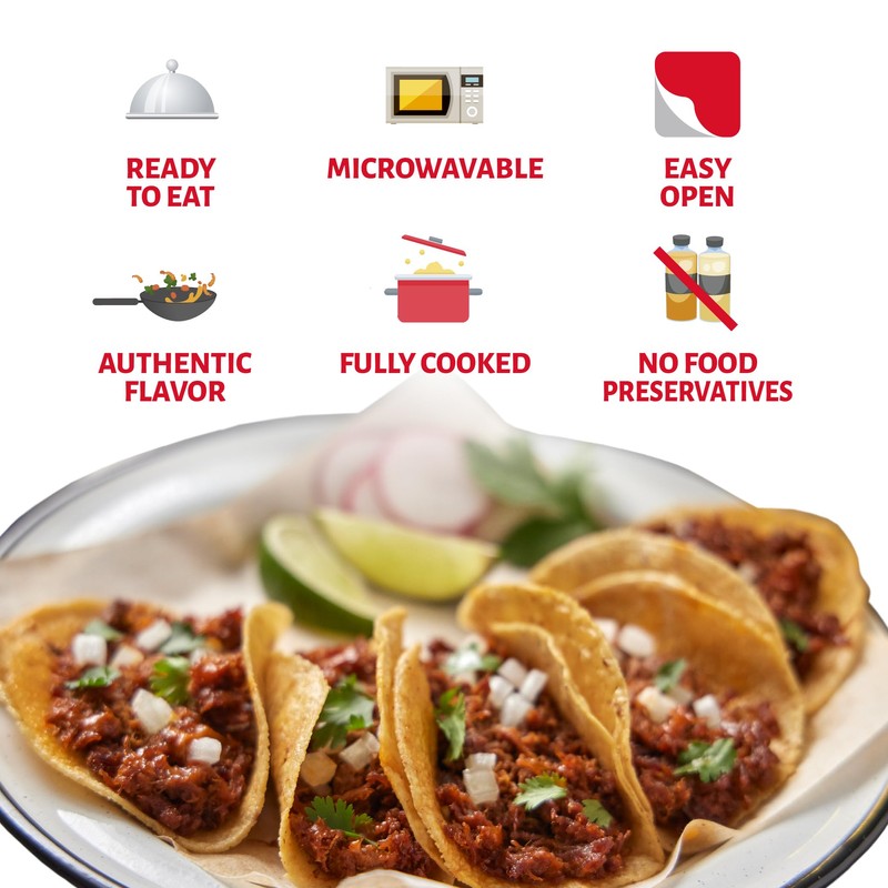 Chata Mexican Pork Chilorio, Seasoned Shredded Pork, 5 oz Can