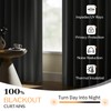 Dreaming Casa 100% Blackout Curtains 96 Inches Long, Linen Textured