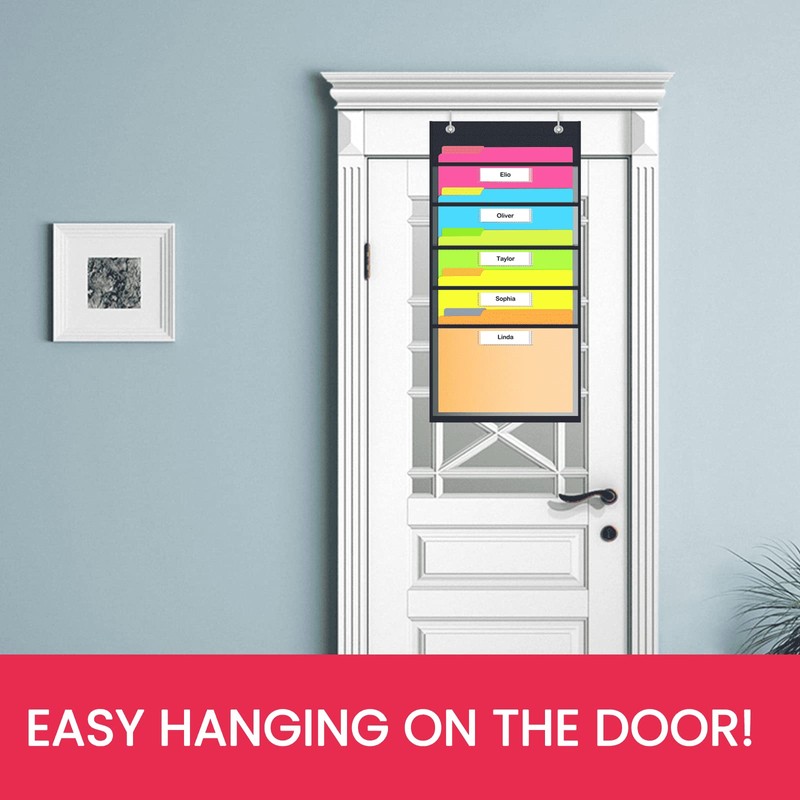 Godery Heavy Duty Storage Pocket Chart for Classroom and Office,Clear