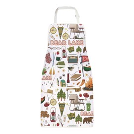 WSNANG Bear Lake Apron Bear Lake Travel Gift Bear Lake Utah Apron Utah Vacation Apron Utah Gift Big Bear Lake Souvenir Apron (CA Bear Lake Apron)