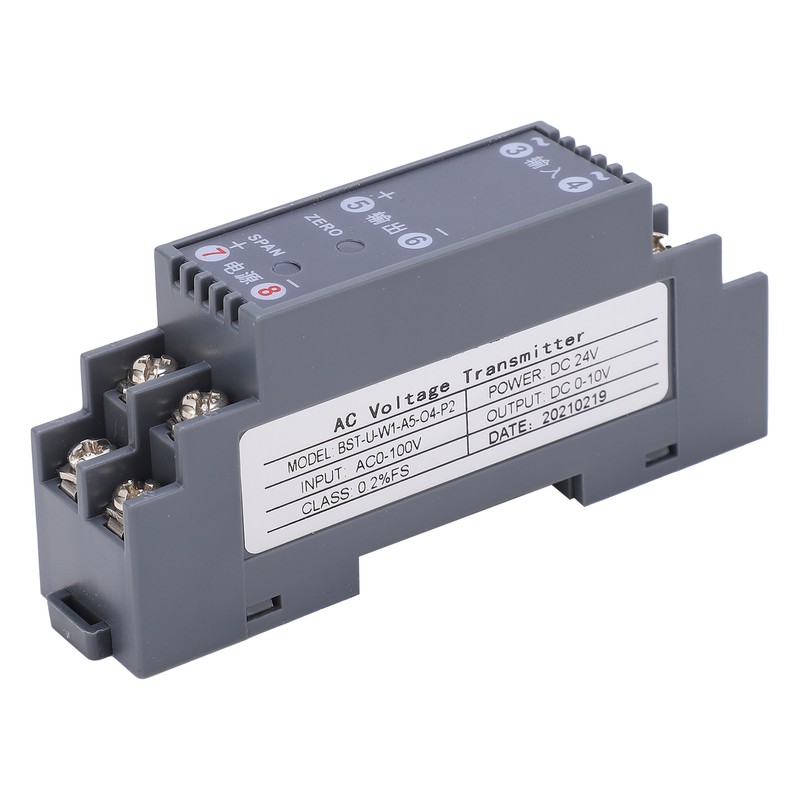 Voltage Transducer AC Signal Isolator Transmitter Sensor 1‑in‑1‑out AC0‑100V to