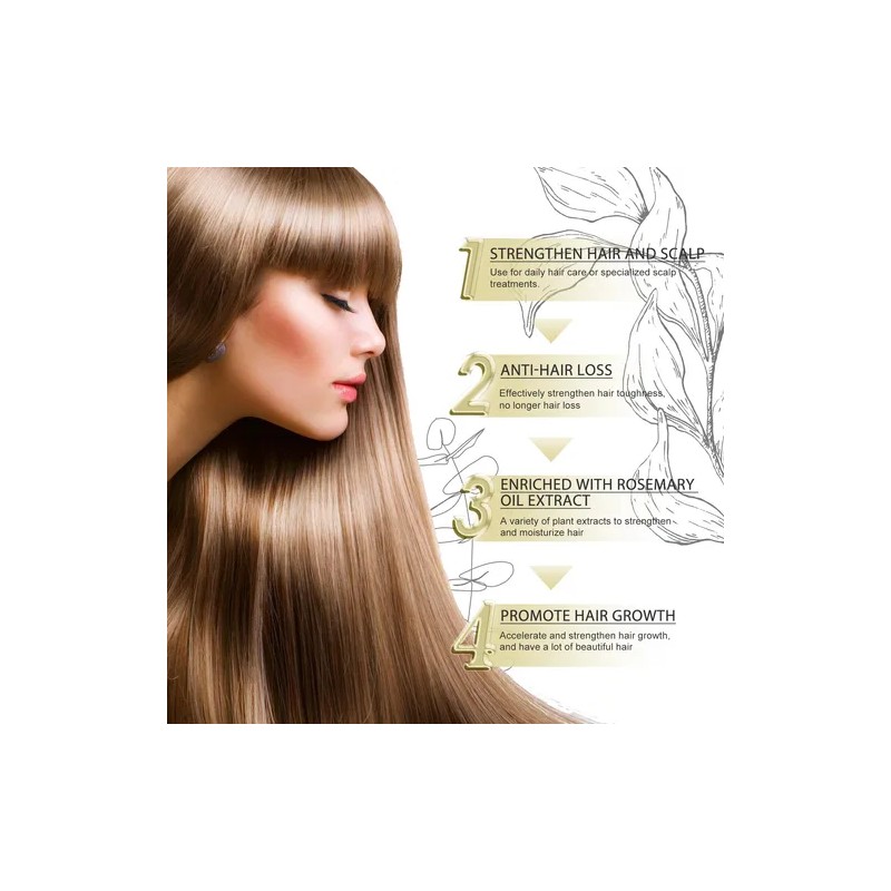 60ml*2 Aceite Vegano Natural Para El Crecimiento Del Cabello